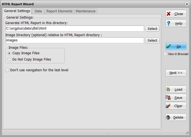 car catalog, html report, simple, sample, example, folder settings