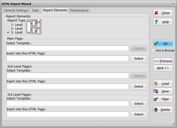 car catalog, html report, simple, sample, example, define report elements