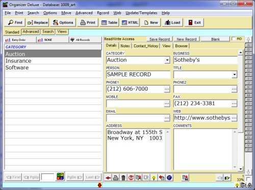 address contact software for art enthusiasts