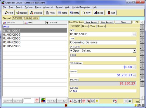 Money Organizer - Bank Account Organizer