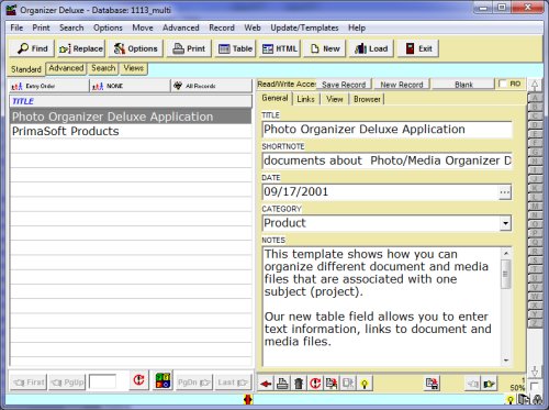 Picture, Image Organizer Detailed