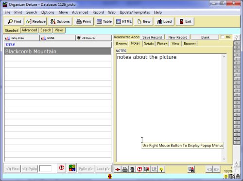 Picture, Image Organizer Detailed