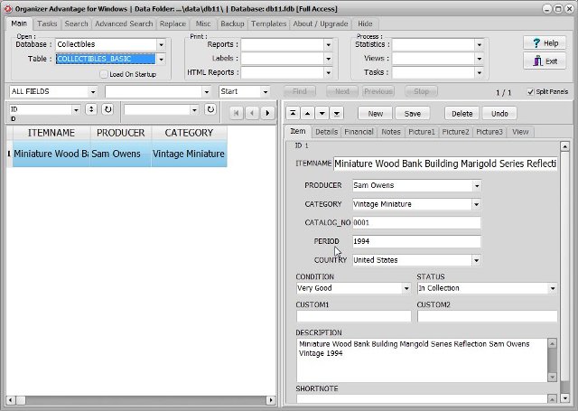 collectibles software collectibles inventory simple database