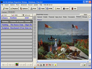 art antiques inventory software, picture