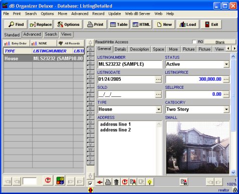 realtor software, listing database