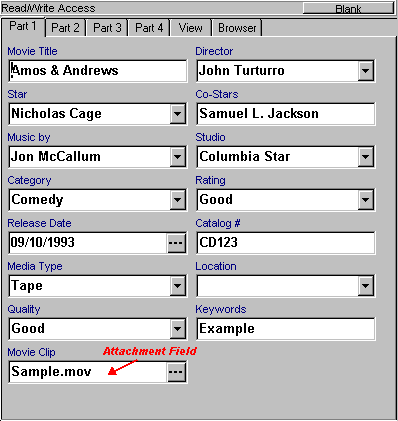 database, attachment field, file field