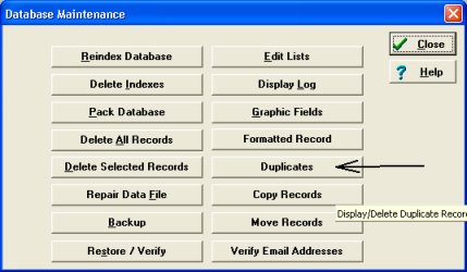 email list manager, find duplicate records