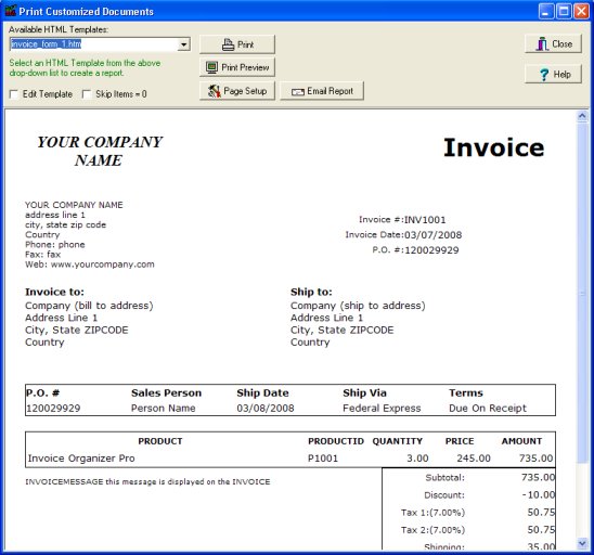 invoice software, invoice sample