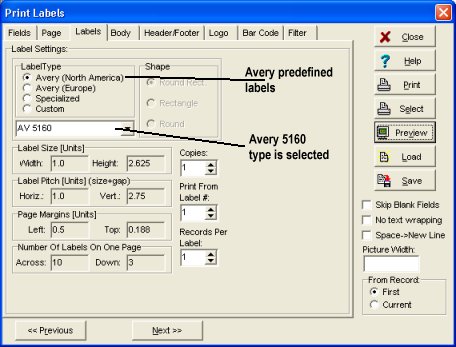 Excel Template For 5160 Labels