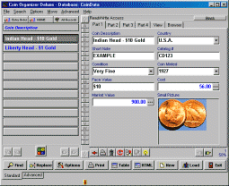 Coin Organizer Deluxe 4.12 screenshot