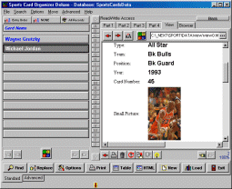 Sports Card Organizer Deluxe 4.11 screenshot