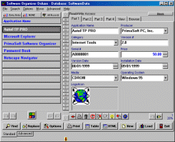 Software Organizer Deluxe 4.11 screenshot
