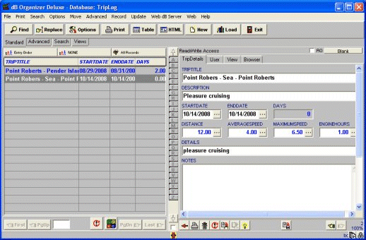 Boat Organizer Deluxe 4.1 screenshot