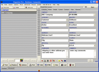 Contact manager: software for Windows.