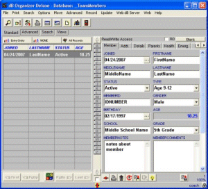 Coach Organizer Deluxe 4.12 screenshot