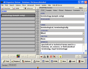 Dictionary, terminology, glossary software for Windows users.