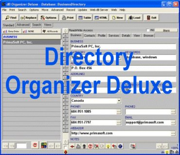 Database management software that helps you to manage directories.