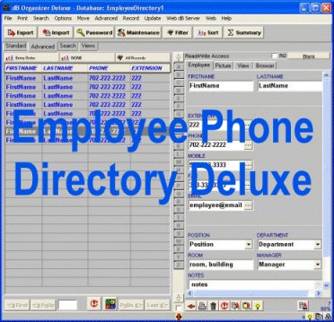 Employee Phone Directory Deluxe screen shot