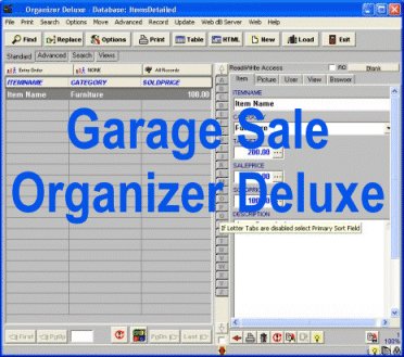 Garage Sale Organizer Deluxe screen shot