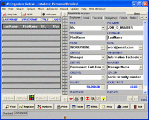 Personnel Organizer Deluxe screen shot