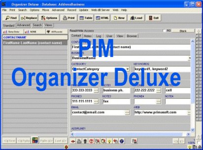 PIM Organizer Deluxe 4.11 screenshot