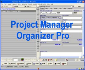 Project management database software for Windows.