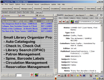 Small Library Organizer Pro 3.2b screenshot