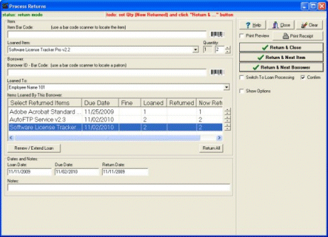 Software License Tracker Pro 3.2b screenshot