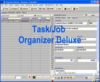 Database management software that helps you to organize tasks and jobs.