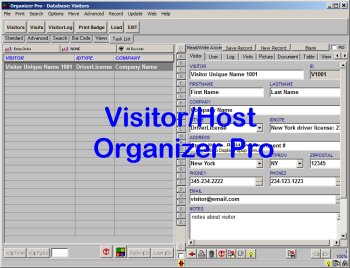 Visitor/Host Organizer Pro screen shot