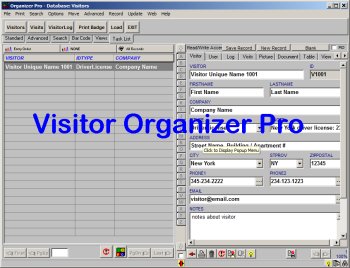 Visitor Organizer Pro screenshot