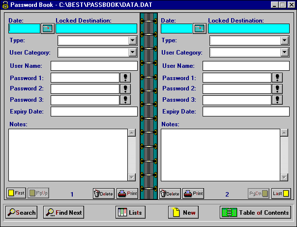 Password Book - Password Book for Windows