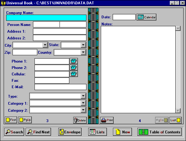 Universal Address Phone Book