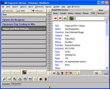 Book, Small Library software 
browser viewer internal