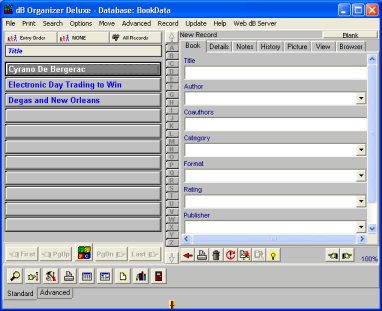 Book, Small Library software enter 
data