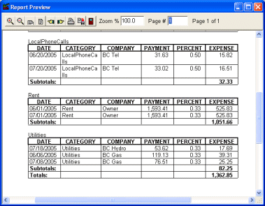 business expenses