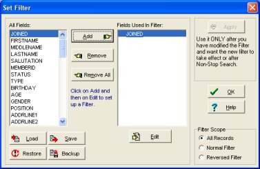 camp software filter