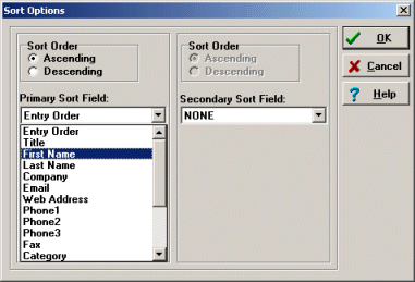 Catalog  software sort