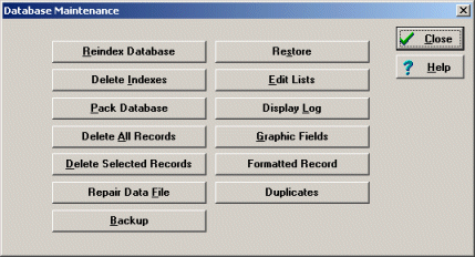 database maintenance features