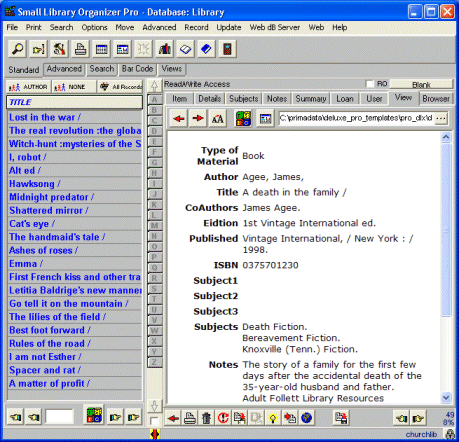 church library browser viewer