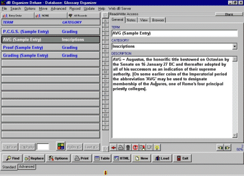 coin software glossary database