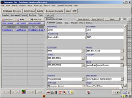 employee phone directory management, main database