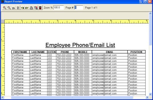 Simple Employee Phone Directory, software for windows