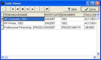 equipment tool table viewer