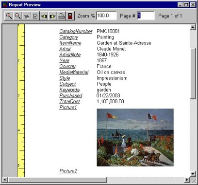 Garden Maintenance software report preview