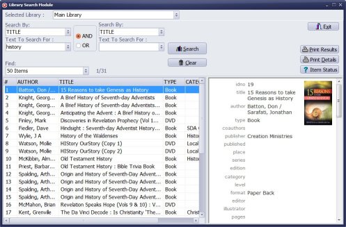 handy library modules search opac