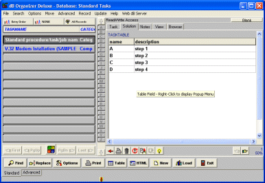 standard task software solution template