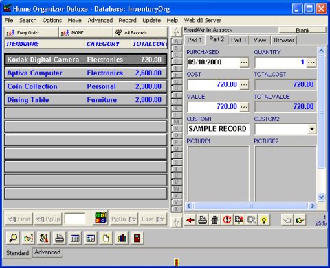 Home Records software solution template