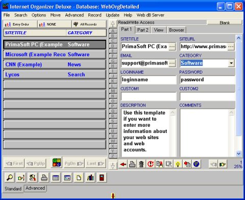 Internet Bookmark software solution template
