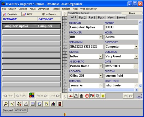 Inventory software solution template